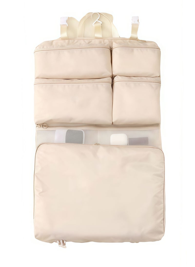 Skycare 6-in-1 Hanging Travel Shelves - Compression Packing Organizer & Portable Wardrobe - Saves 40% Luggage Space - Structured Tech Nylon Storage Bag for 20-24 Inch Suitcases - Image 1