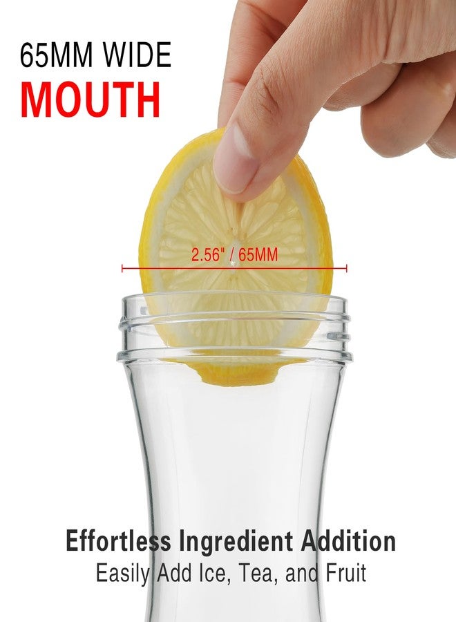 Cuiselect 50 Oz Water Carafe with Lids, Square Plastic Pitcher for Mimosa Bar, Drinks, Milk, Iced Tea, Juice Container for Fridge, BPA-Free, NOT DISHWASHER SAFE (4 Pack) - Image 3