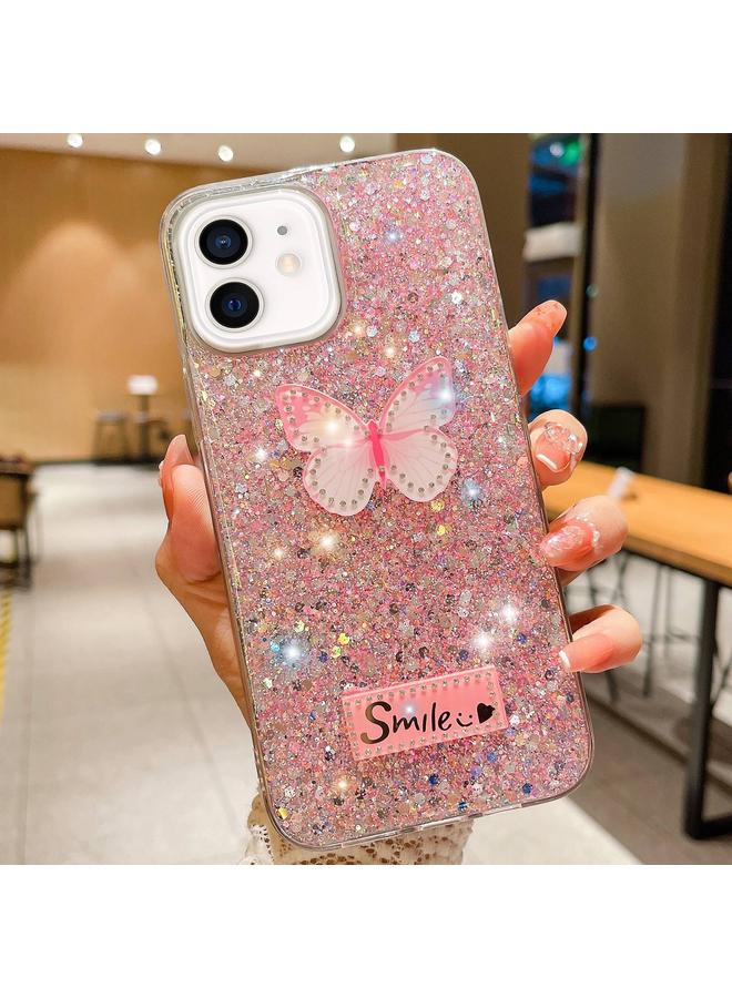 Zaboon Case For iPhone 11 Starry Sequin Rhinestones Butterfly Epoxy TPU Phone Case - Image 1