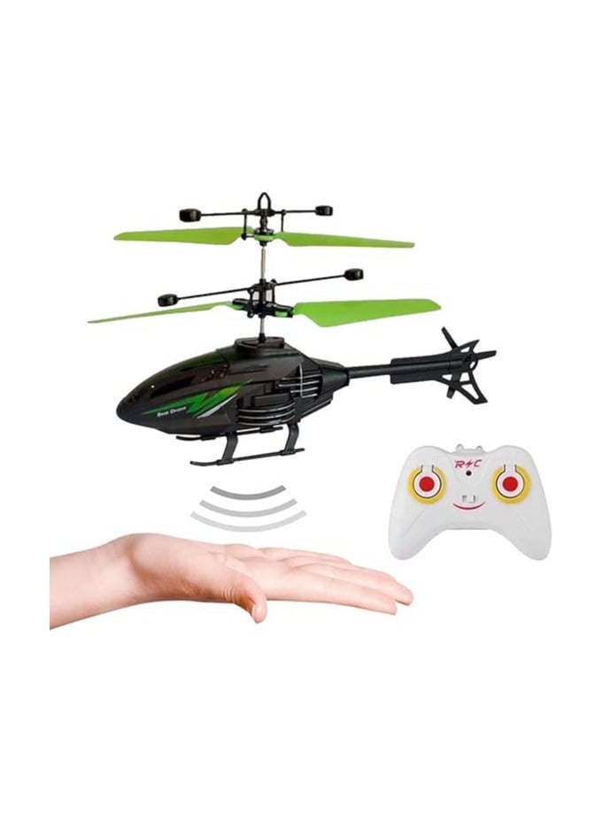 Helicopter sensor helicopter with remote charging battery - black & green - Image 2