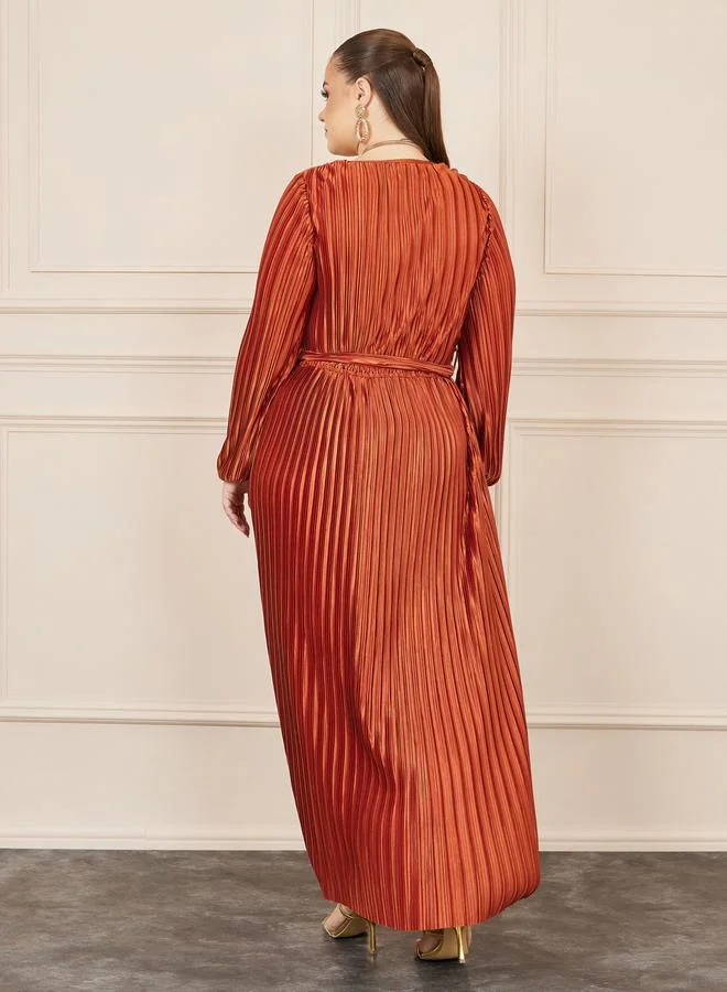 ستايلي Pleated Maxi Dress