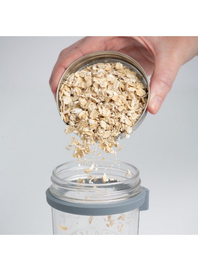 Kilner Premium Borosilicate Glass Jar for thinKitchen with Food Grade Stainless Steel Spoon & Breakfast Jar, Overnight Oats jar with Silicone Gasket, Airtight Glass, 350ml - Image 5