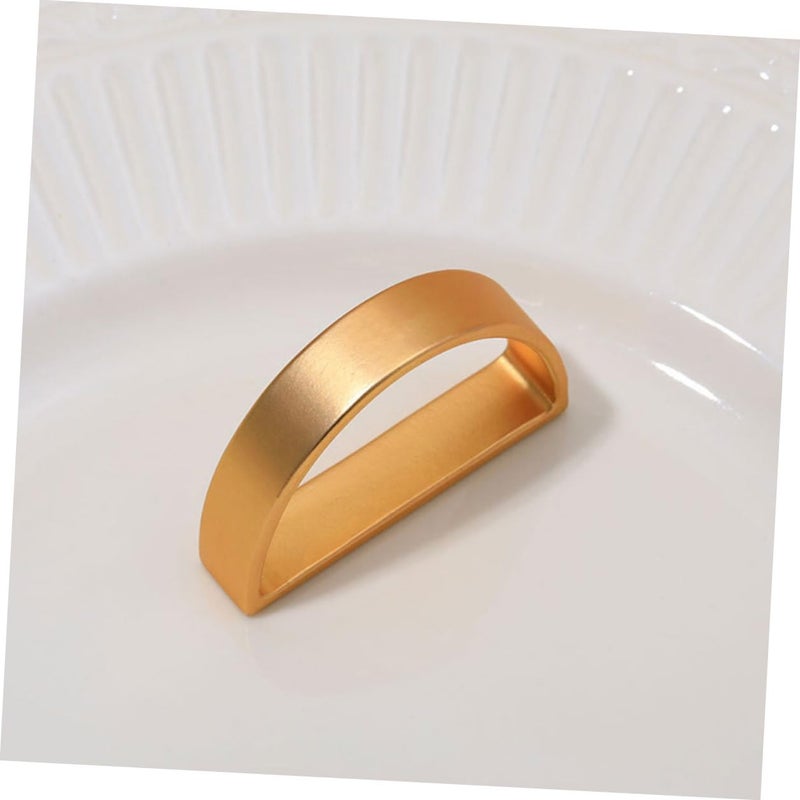 4Pcs D Shaped Brushed Gold Metal Napkin Rings For Wedding Party Table Decoration - Image 4