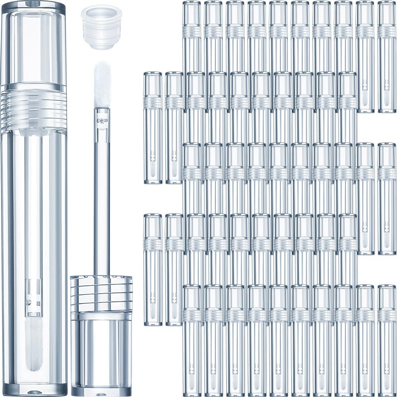 أنابيب أحمر الشفاه الفارغة 100 قطعة سعة 5 مل مع قضيب