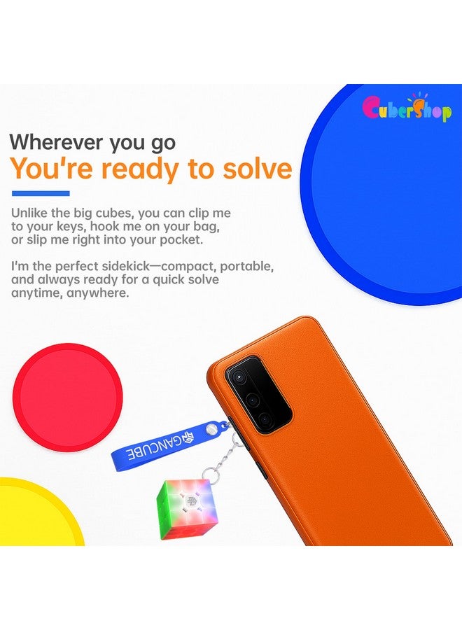 CuberShop GAN 330 Mini Keychain Speed Cube (10th Anniversary Special Version), GAN Cube 3X3 Tiny Collectibles Key Rings Cute Cube Pocket Size GAN330 Keychaincube 10 Anniv - Image 3