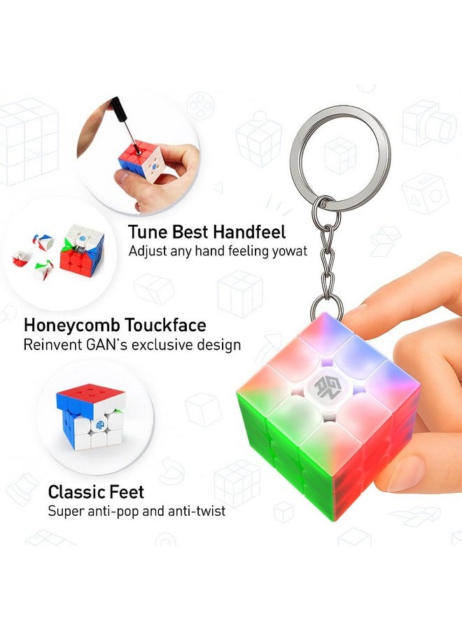 CuberShop GAN 330 Mini Keychain Speed Cube (10th Anniversary Special Version), GAN Cube 3X3 Tiny Collectibles Key Rings Cute Cube Pocket Size GAN330 Keychaincube 10 Anniv - Image 5