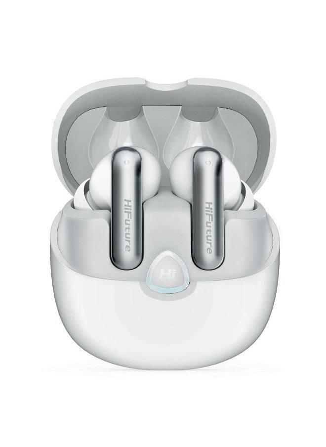HiFuture SonicAIR 4MIC 35Hrs Comfort Fit Wireless Earbuds, White Color, HESA  - Image 1