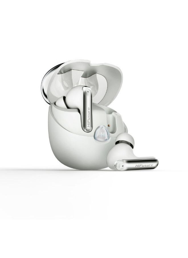 HiFuture SonicAIR 4MIC 35Hrs Comfort Fit Wireless Earbuds, White Color, HESA  - Image 2
