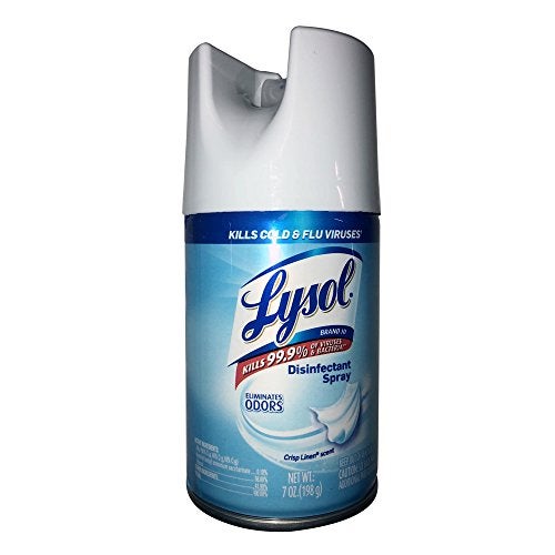 Lysol Disinfectant Spray, Crisp Linen, 7 Ounce (Pack of 12) - Image 1
