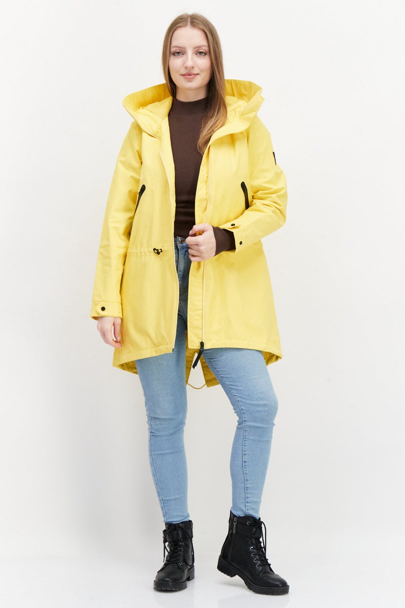 Aigle Women Plain Parka Jacket ,Yellow  - Image 4