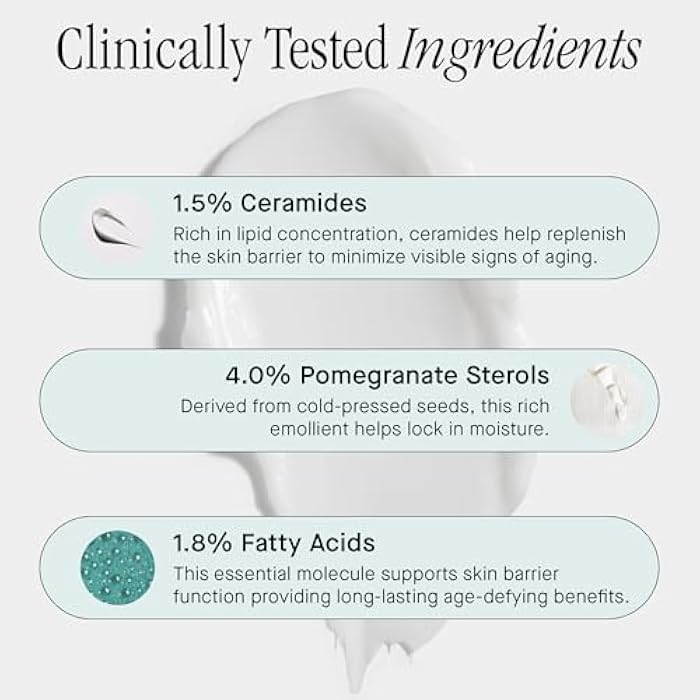 Brandefy Tri Lipid Replenish Treatment - 1.5% Ceramides, 4.0% Sterols, 1.8% Fatty Acids - Peptide Moisturizer, Hydrating Face Cream, Made in the USA (1.6 Oz) - Image 4