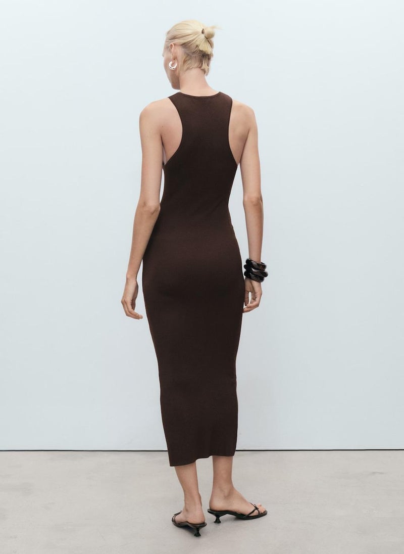 MANGO Halter-Neck Knitted Dress  - Image 2
