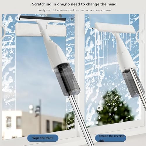MORPICH 3 in 1 Spray Window Washing Kit with Extension Pole, Glass Squeegee Car Window Cleaner Tool Window Cleaning Equipment, Dual-Sided for Scraping & Washing Home Cleaning Tool - Image 3