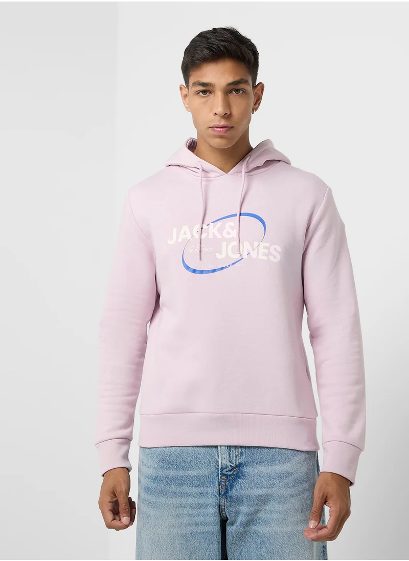 جاك اند جونز Logo Hoodie