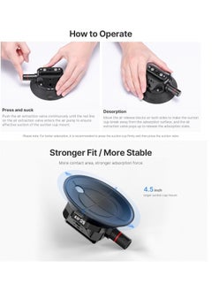 Ulanzi Ulanzi SC-02 Strong Suction Cup Mount for Camera Action Camera | Compatible with Sony Canon Nikon Mirrorless DSLR Camera | 3KG Max Load | 12cm Base Mount | Phone Action Camera Mounts  - Image 5