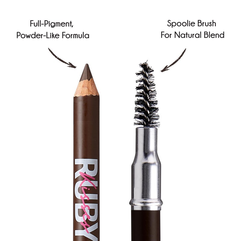 Ruby Kisses GoBrow Eyebrow Pencil, Sharpenable, Longwear, Long Lasting Eyebrow Wooden Pencil for Natural-Looking Brows 3 PACK (Medium Brown) - Image 4
