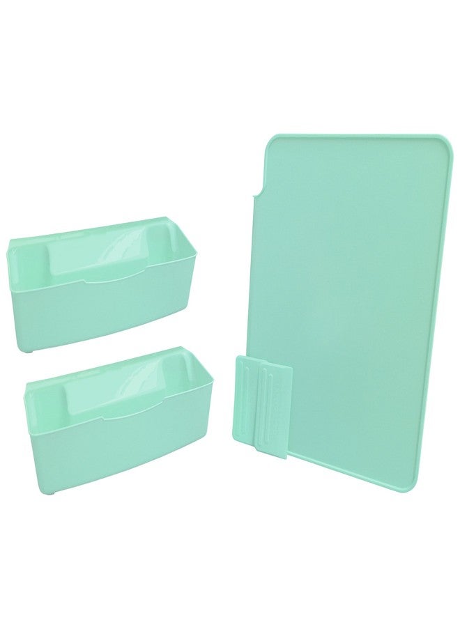 Performance Cutting Board Counter Catcher Dishwasher Safe Home Kitchen Tools Set, Vintage Teal - Image 1