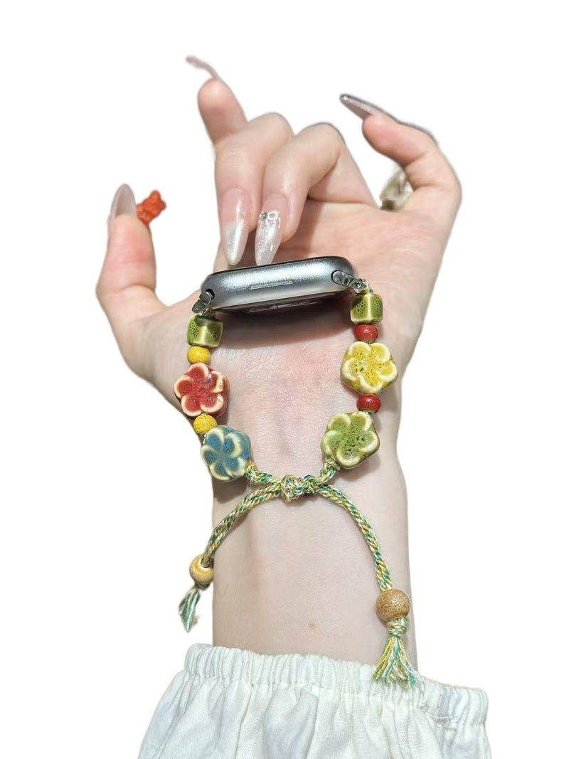 سوار ساعة ذكية متوافق مع Apple Watch بملاءمة قابلة للتعديل وحزام بديل للاستخدام اليومي باللون أسود قابل للتعديل 18cm عملي للاستخدام المتكرر خفيف الحمل سهل الحمل - Image 1