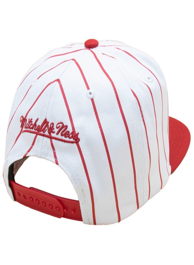 ميتشل آند نيس قبعة ميتشل آند نيس الرجالية ذات الخطوط الرفيعة الكلاسيكية لفريق شيكاغو بولز - Image 2