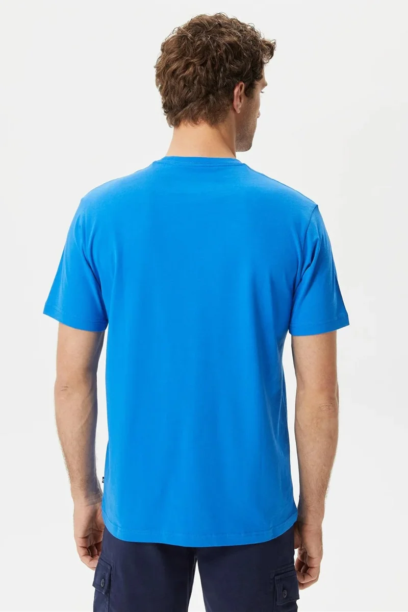 نوتيكا 100% Cotton Brand Printed Crew Neck Standard Fit T Shirt Men's T Shirt V35532T 4sj