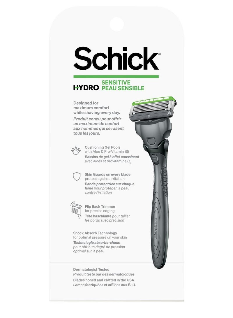 schick شفرة حلاقة هيدرو حساسة للرجال مع 2 خرطوشة إعادة تعبئة - Image 2