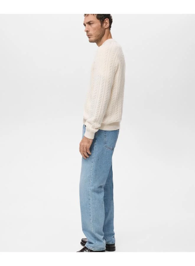 Mango Man  Braided knitted sweater for Men | Best Price UAE