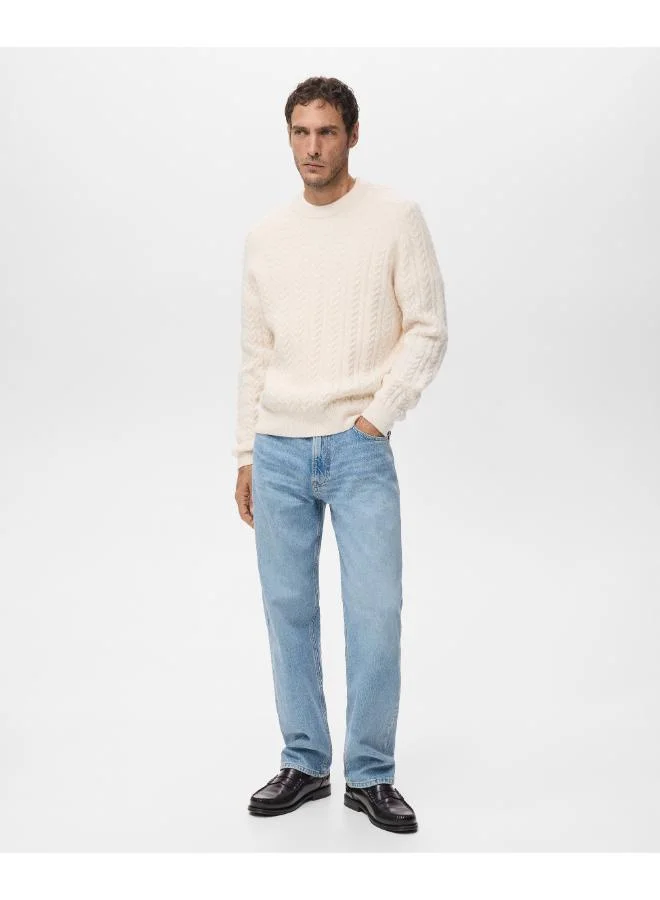 Mango Man  Braided knitted sweater for Men | Best Price UAE