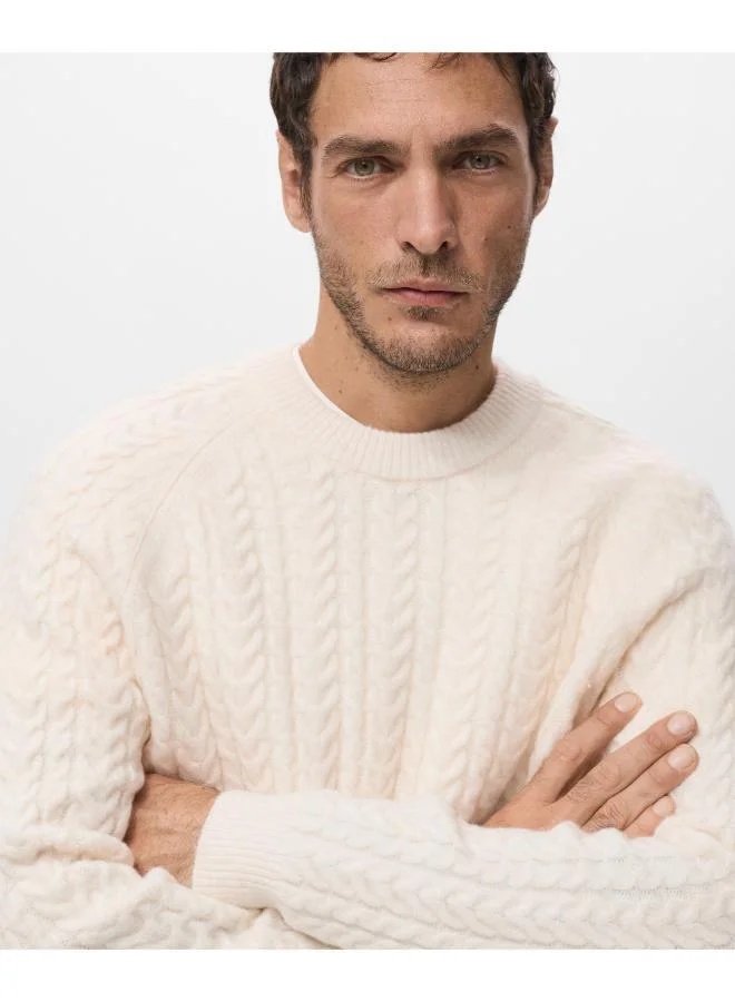 Mango Man  Braided knitted sweater for Men | Best Price UAE