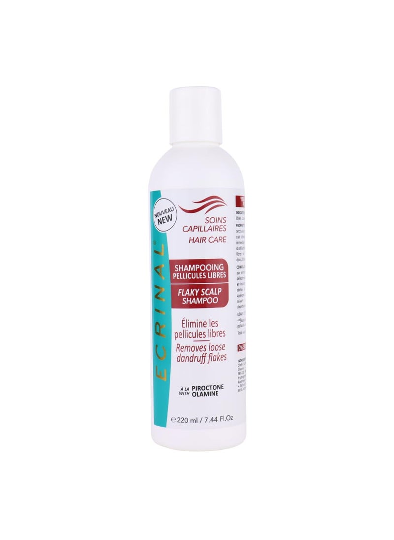 Ecrinal - Ecrinal Flaky Scalp Shampoo 220ml  Eliminates Loose Dandruff  with Piroctone Olamine  DPanthenol  Sulfate  Paraben Free Gentle on Sensitive Scalps - Image 1