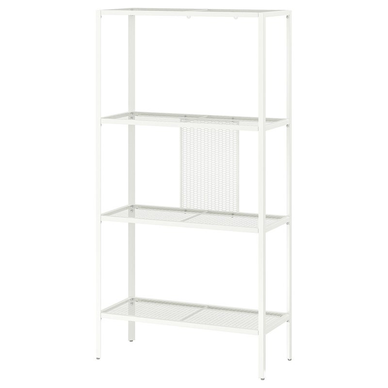 Baitique Metal Mesh Shelving Unit, White, 60x25x116 cm - Image 1