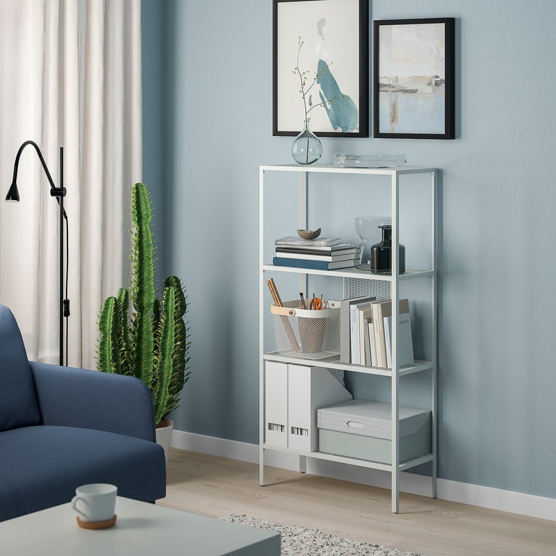 Baitique Metal Mesh Shelving Unit, White, 60x25x116 cm - Image 2