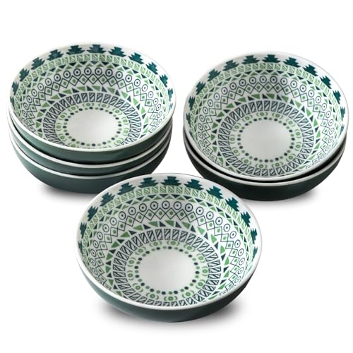 Howise Set of 6 Deep Soy Sauce Dishes, 3.7 inch Ceramic Dipping Bowls 4 oz Small Dip Bowls Sauce cups for Condiment Sushi Bowl, Mini Bowl for Side Dish, Ketchup, Soy Appetizer Plates - Image 1