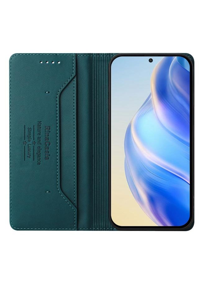 Case For Fujitsu Arrows We2 Plus / F-51E RC01 Dual-Folded Magnetic Suction RFID Leather Phone Case