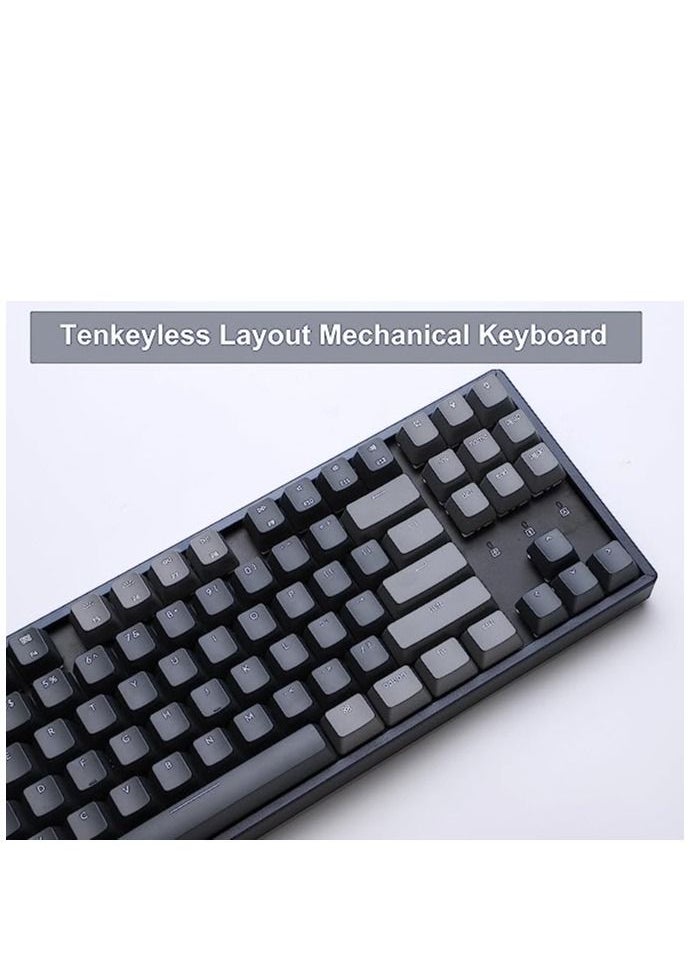 Keychron K8 Bluetooth Mechanical Keyboard, 87 Key Wireless Tenkeyless Keyboard with Gateron Blue Switch/RGB LED Backlit/N-Key Rollover, Compact USB Wired Gaming Keyboard for Mac Windows (Keyboard-K8)