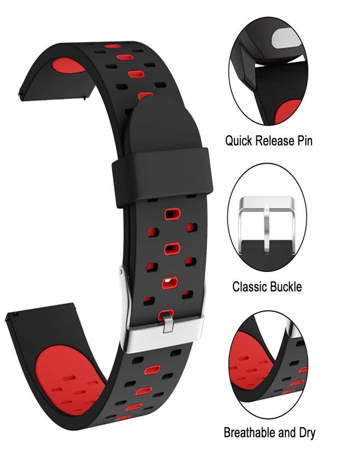 ISABAKE Watch Band for Garmin Forerunner 245/Forerunner 645/Vivoactive 3, 20mm Soft Silicone Replacement Strap for Venu Sq/Vivomove HR - Image 2