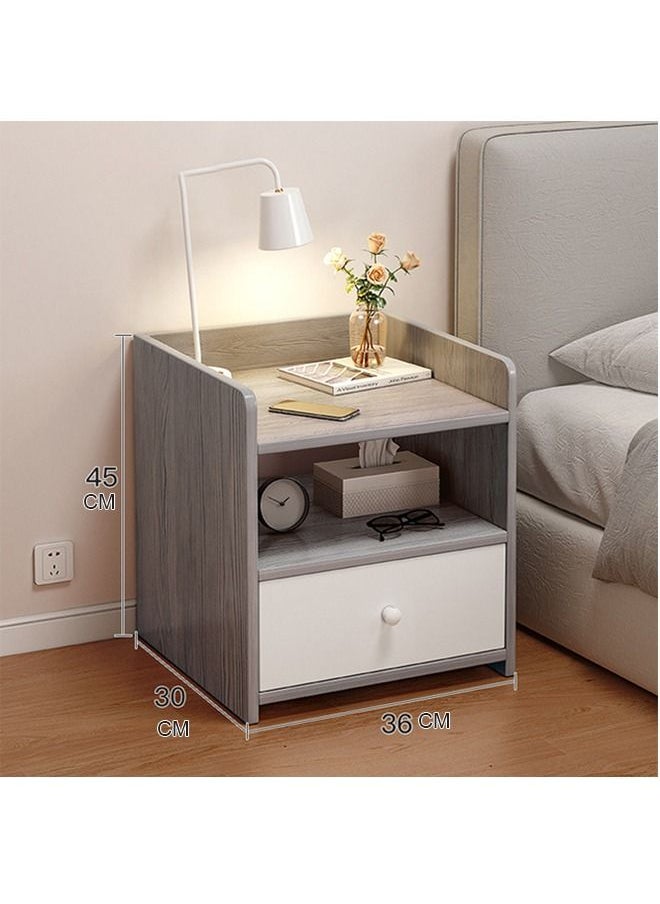 NKX - Home Bedside Storage Cabinet With Drawer And Shelf - Image 1