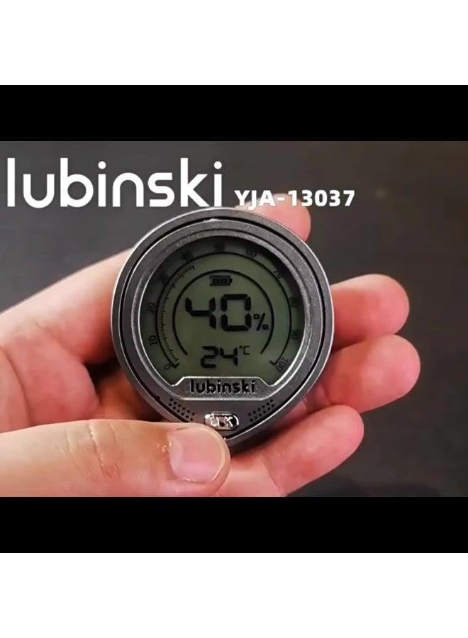 Lubinski Electronic Digital Hygrometer & Thermometer for Humidors - High-Accuracy Humidity Gauge with Temperature Display- GRY - Image 5