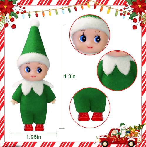 Voiiake Christmas Tiny Elf Doll Baby Miniature Elf Decoration Boy and Girl Xmas Family Kids for Christmas Decorations Doll Ornament Stocking Stuffers - Image 5
