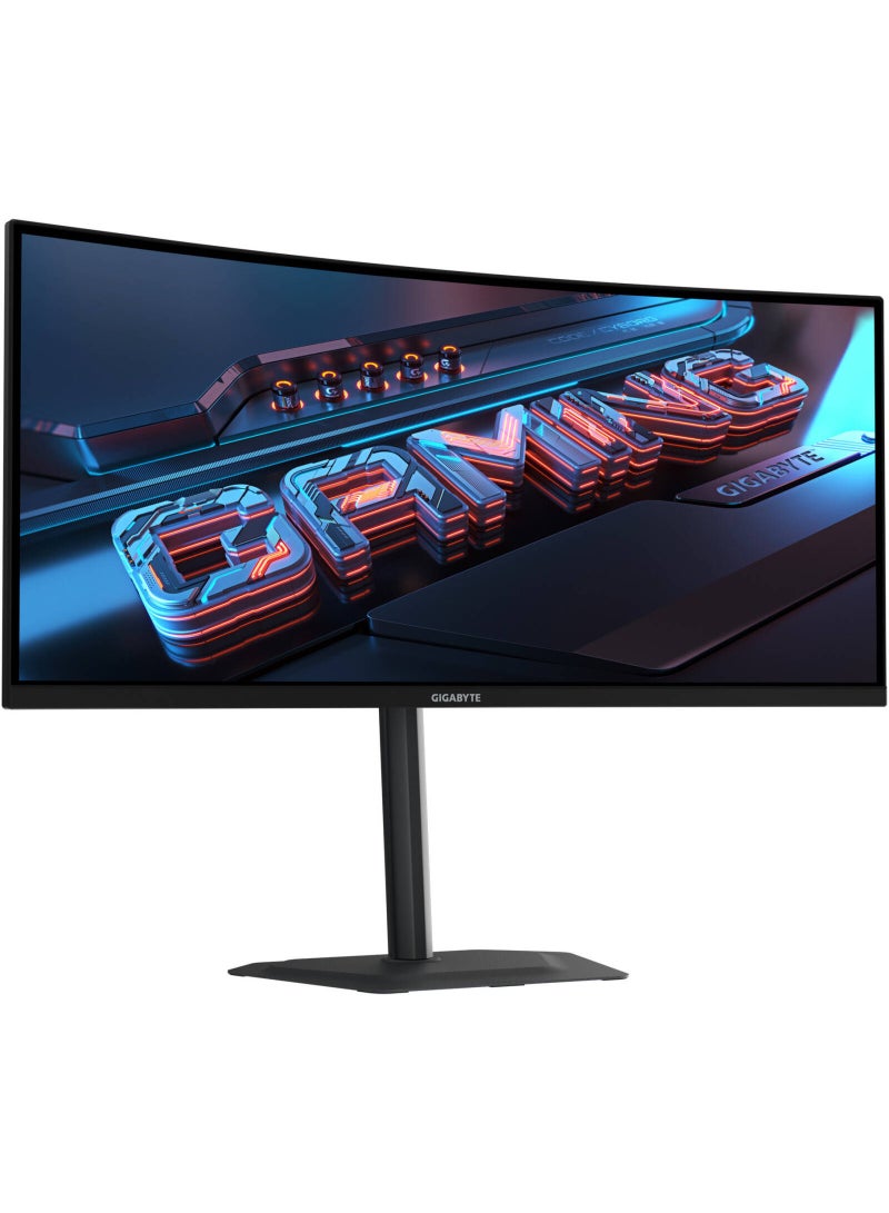 GIGABYTE GS34WQCA Curve Gaming Monitor, 34" VA Display, WQHD Resolution, 1500R Curvature, 120Hz Refresh Rate, 1ms (MPRT) Response Time, AMD FreeSync Premium Technology | GS34WQCA Black - Image 2