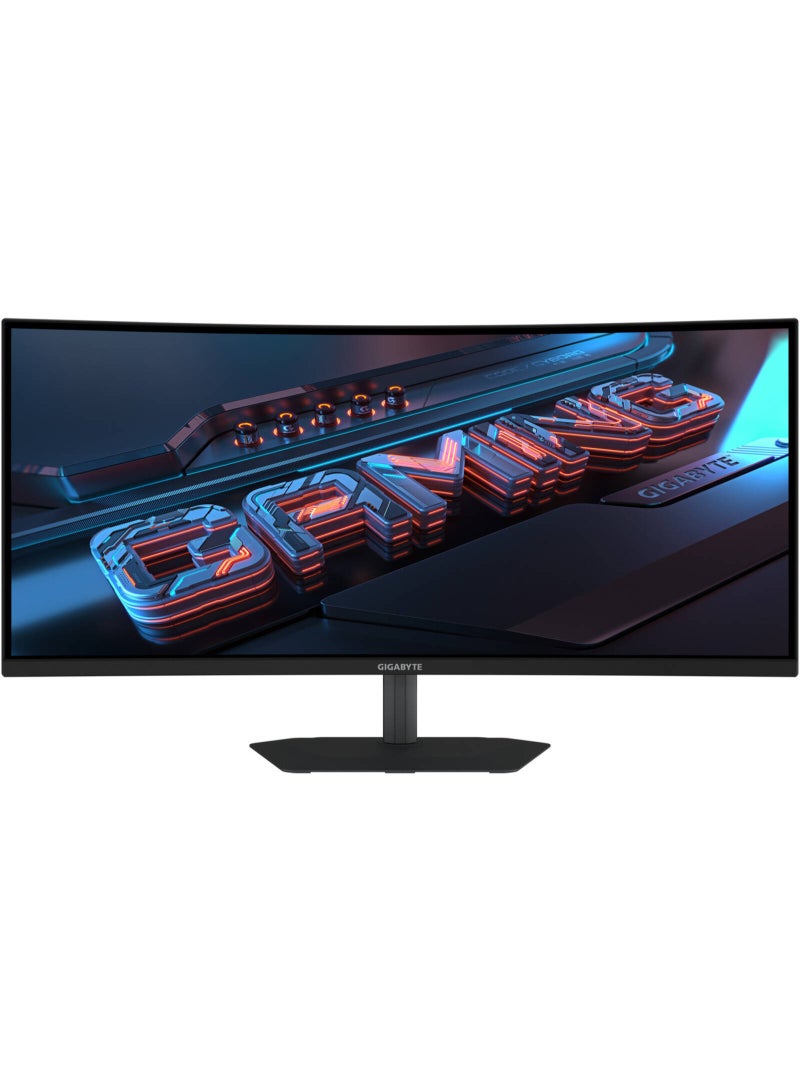 GIGABYTE GS34WQCA Curve Gaming Monitor, 34" VA Display, WQHD Resolution, 1500R Curvature, 120Hz Refresh Rate, 1ms (MPRT) Response Time, AMD FreeSync Premium Technology | GS34WQCA Black - Image 1