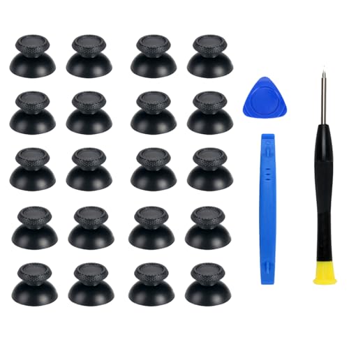 COMZPLIFE 20 Pack Black Replacement Thumbsticks for DualSense PS5 Controller, Custom Analog Thumb Stick Joystick Grip Replacement for PlayStation 6 Controller - Image 1