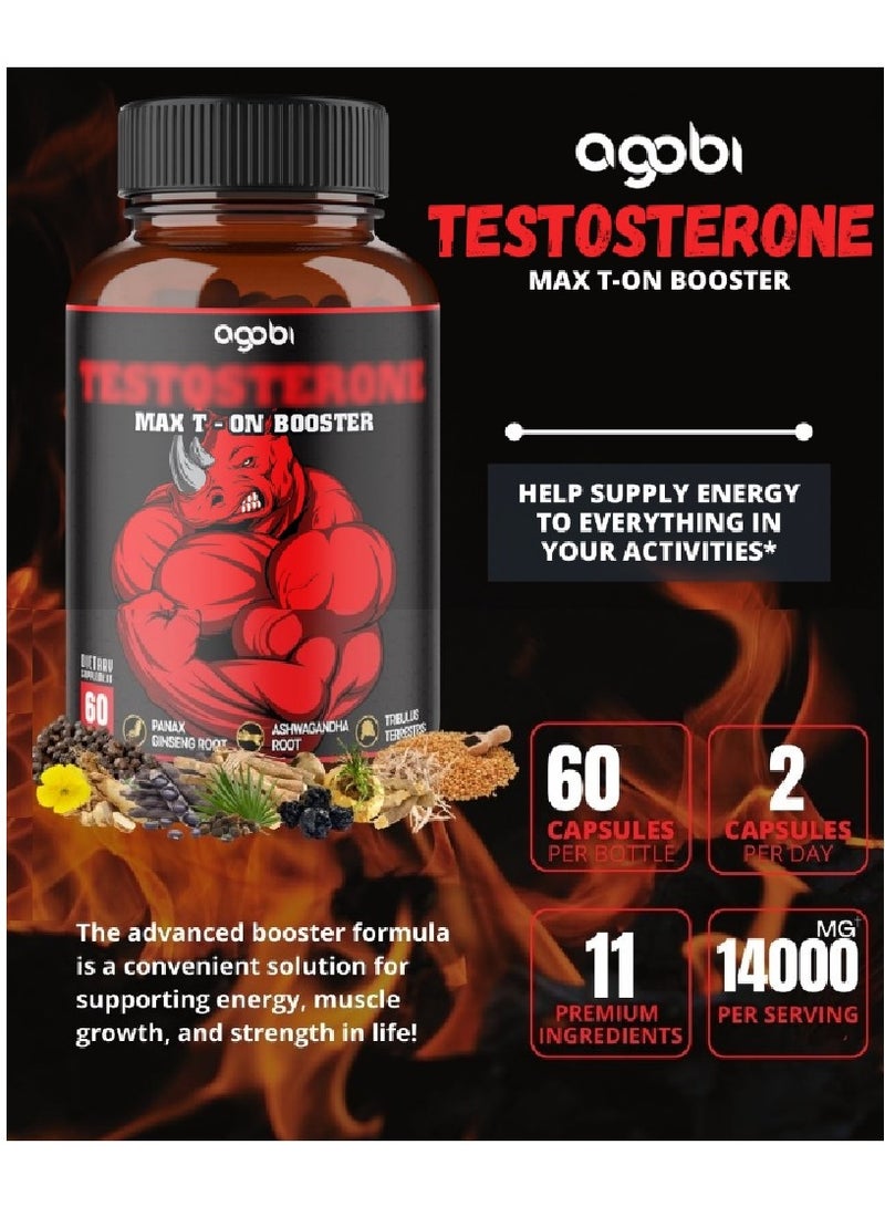 agobi Max T-ON Booster - 60 Vegan Capsules - Image 2