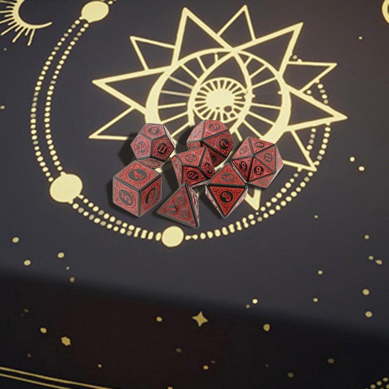 klarako 7 Pack DND Dice Sets, Polyhedral Dice Great for Role Playing Table Game  Red - Image 5