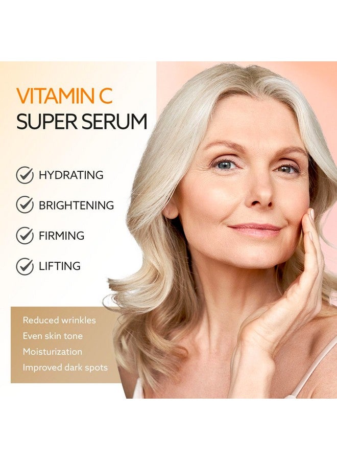 Ellocy Super Vitamin C Serum for Mature Skin: All-In-One Hydrating Anti-Aging Formula - Vitamin C, Hyaluronic Acid, Vitamin E, Caffeine - Face Lift Serum for Wrinkles, Age Spots, Firms, Hydrates - 1 fl oz - Image 3