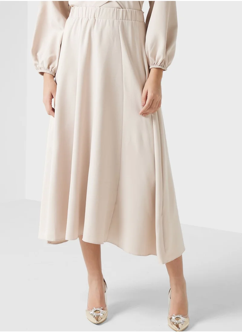Khizana Balloon Sleeve Top & Skirt Set