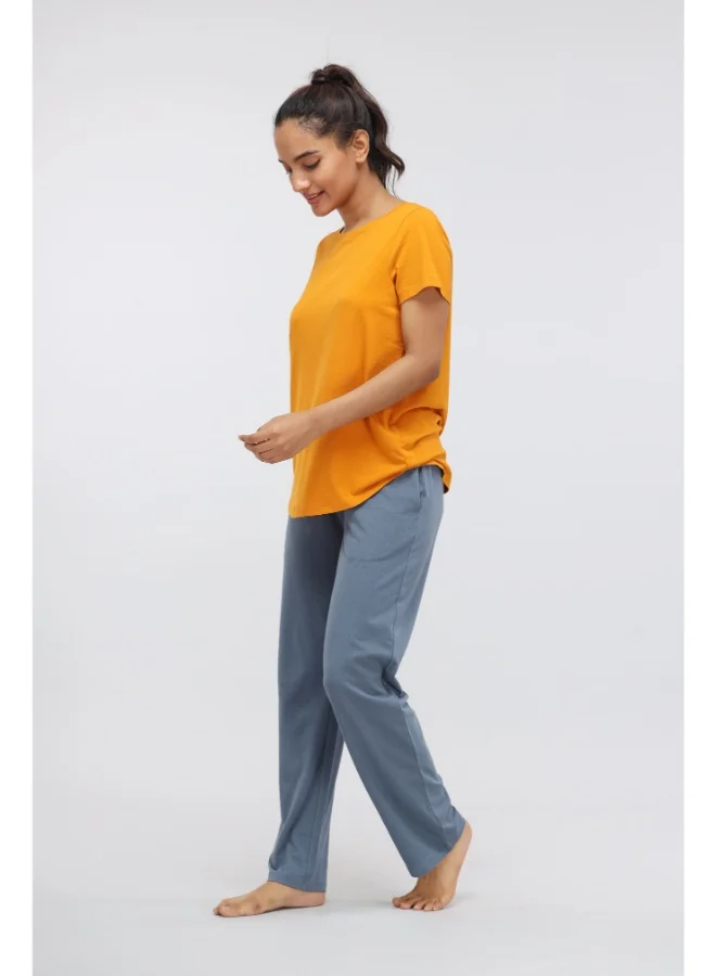 NeceSera China Blue Straight Supima Lounge Set