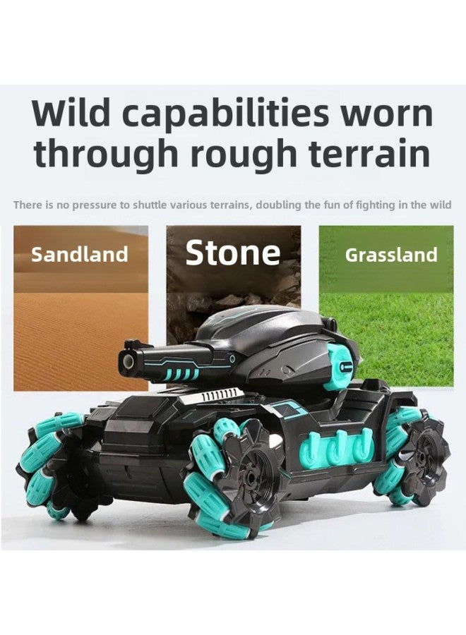Shangjian Four-wheel Drive Deformation Induction Remote Control Boy Gesture Stunt Climbing Spray Wholesale-Color:386 Brown Light Music -Specifications: 35 Minutes Of Battery Life  - Image 1