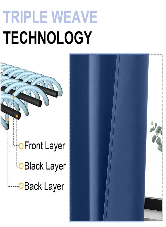Simplebrand Ava Royal Blue Short Blackout Curtains for Bedroom 63 Inches Long 2 Panels Set, Solid Thermal Insulated, Energy Saving Window Treatment Curtains Blackout Drapes, W40 x L63 Inch, Royal Blue - Image 5