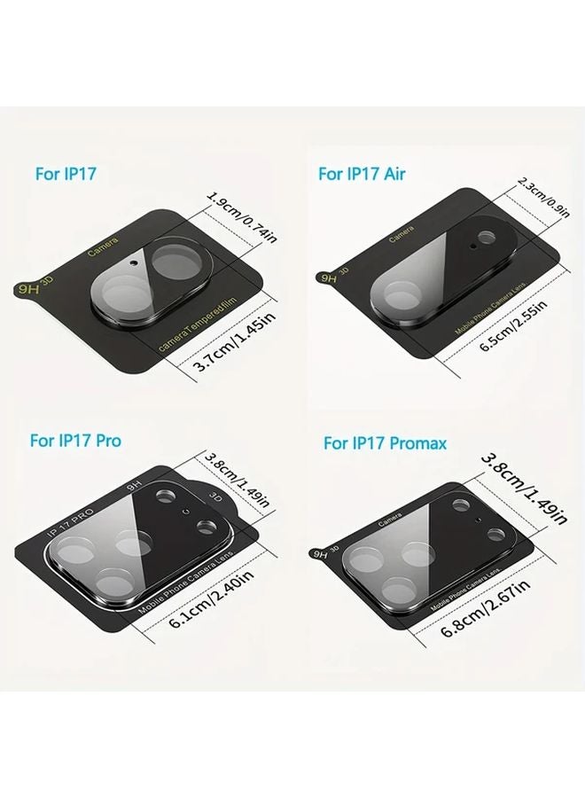 For Iphone 17 Promax Lens Protectors Black Easy Install Scratch Resistant Film - Image 3