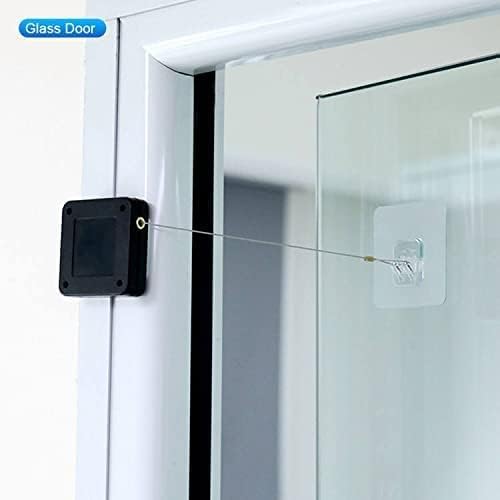 swenrix Free Automatic Door Closer Multifunctional Automatic Door Closer Automatically Self Closing Door with Drawstring for Internal Home Outdoor Iron Door Random Color Standard 5 - Image 2